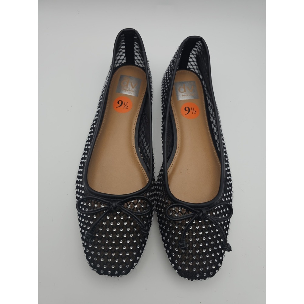 NWOT Dolce Vita Sparkly Rhinestone Bow Detail Mesh Ballet Flats 9.5